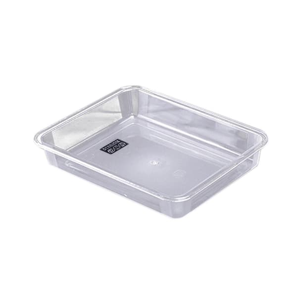Plastbrett Akryl Gjennomsiktig Rektangulær Kraftig Serveringsfat Festfat Matbrett Size 2