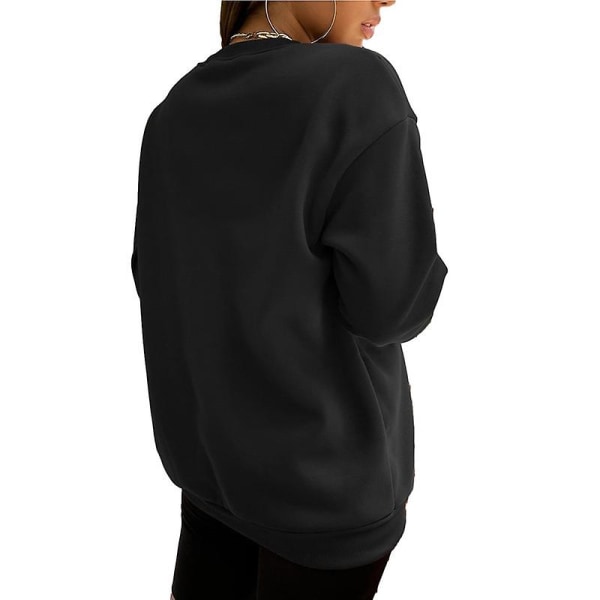 Dame Letter Print Langærmet Sweatshirt Toppe Pullovers White M