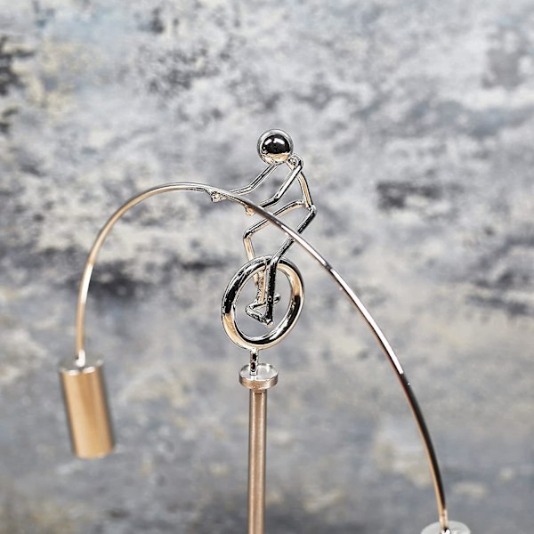 Unicykel Vægtløfter Rustfrit Stål Fysik Balancerende Tumler Legetøj Kinetisk Kunst Balance Legetøj Dekompressiv Videnskab Psykologi Hjemmekontor Indretning Skrivebordslegetøj A
