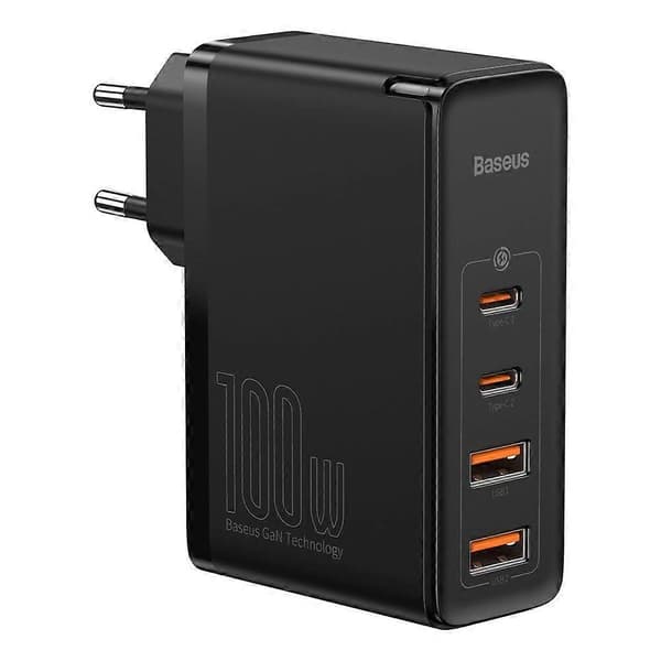 GaN2 Pro USB Hurtigoplader USB-C QC PD 100W Sort