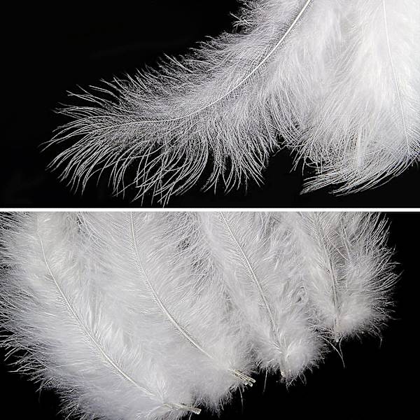 200 stk. bløde kalkun Marabou fjer 10-15 cm til håndværk drømmefanger dekoration naturlige bløde kalkun Marabou fjer, hvid