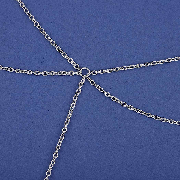 Cz Långt Halsband. Rhinestone Bar Y Lariat Halsband Silver Tone För Kvinnor Födelsedag Style2