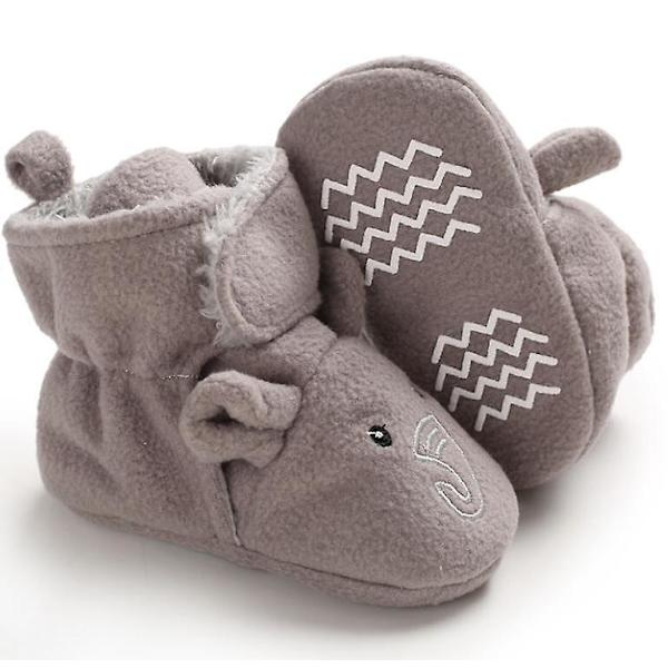Baby Unisex-baby Hyggelige Fleece Sutsko Elephant grey 13cm