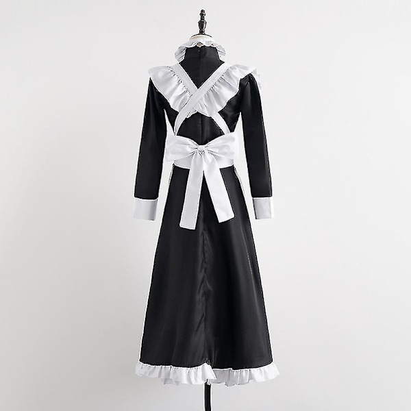 Klassinen Pikkutyttö-tyyliinen Cosplay-asu, söpö pitkä mekko, Cosplay-puku, brittiläinen kahvila-tyyli, Pikkutyttö-mekko XL Female Sex