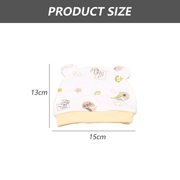 3-delad babyhattsats lämplig för 0-3 månaders ålder, nyfödd babyhatt för pojkar och flickor style1