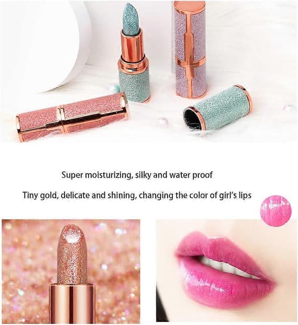 Leppeglitter Glitter Leppestift Vanntett Superglinsende Leppestift Glitterstjerne