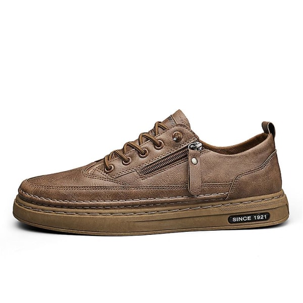 Herr Casual Skor Läder Skor Brädskor Frc928 Brown EU 39