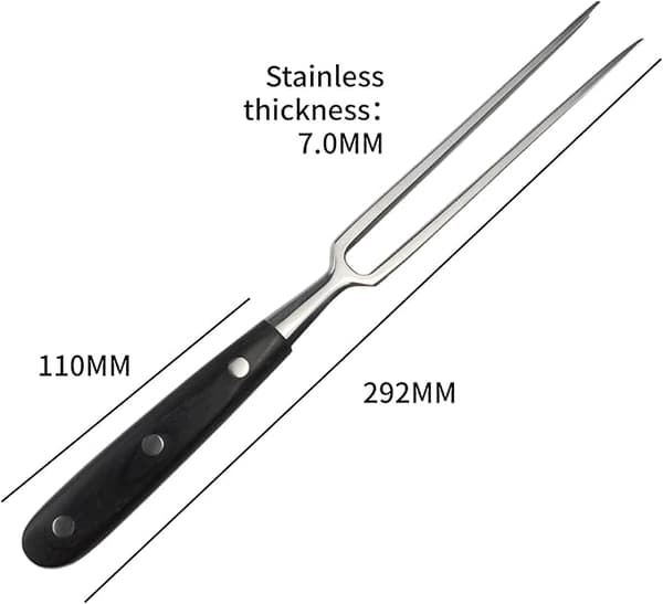 Köttgaffel 30 cm matlagningsgaffel, grillgaffel servering stekgaffel