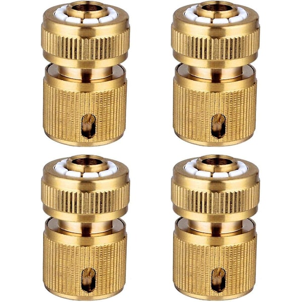 4 stk. messing haveslange lynkoblinger, lynkoblinger til haveslange 1/2\"