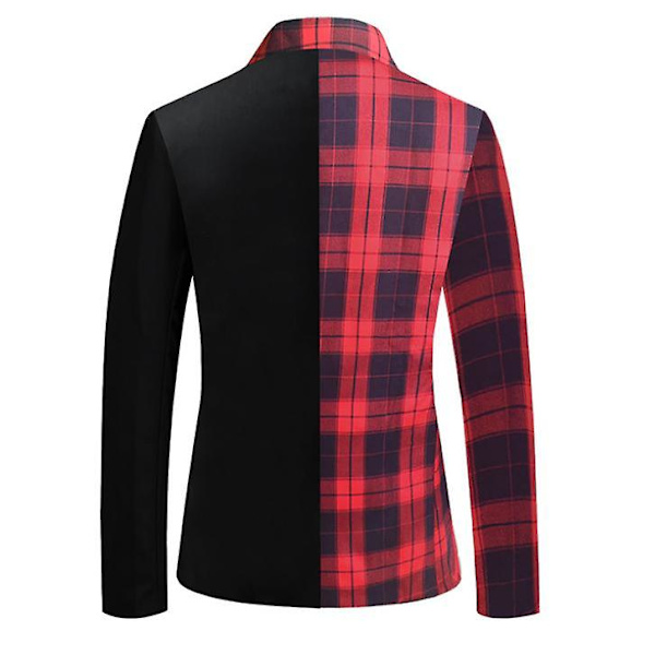 Mænds Smokingjakke, Slank Pasform Stilfuld Blazer Casual Blazer Red M