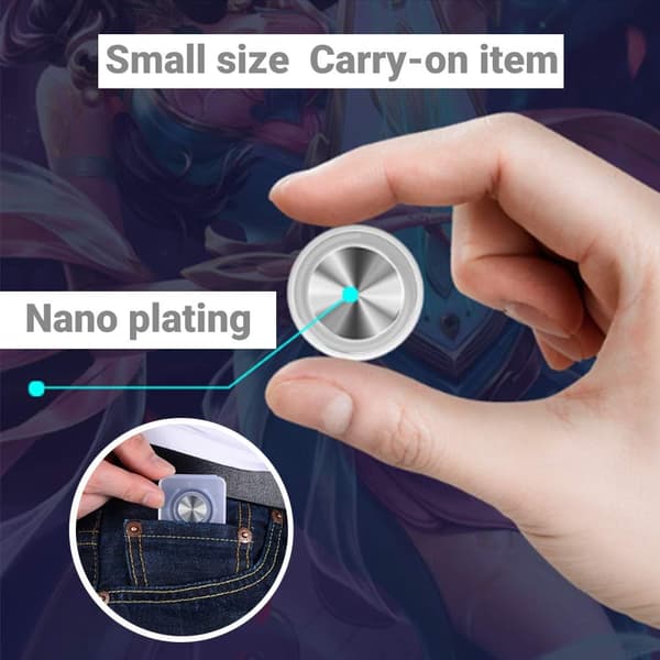 Mini joystick til telefon mobilspil controller universal 360 grader til Android iOS smartphone tablet PC med berøringsskærm hvid