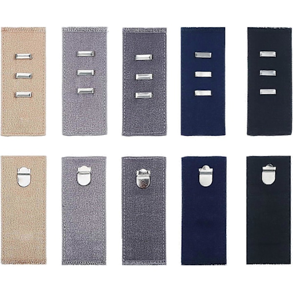 10 Stycken Byxmidjeförlängare med Metallkrok för Byxor, Jeans, Trousers och Kjolar för Graviditet, Mammakläder, Kvinnor, Män, Jeans, Byxor, Gåvor
