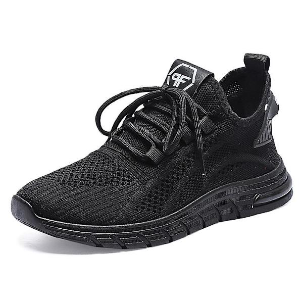 Dame Sneakers Åndbare Flyvende Vævede Løbesko Fra7701 Black EU 36