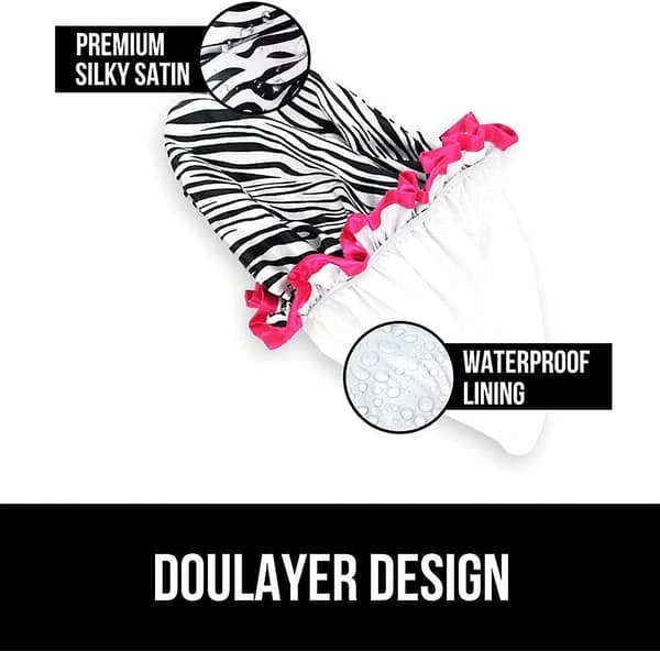 Duschmössa 4-pack Acsergery Present, Lyxig dubbellagers silkeslen duschmössa för kvinnor Lo
