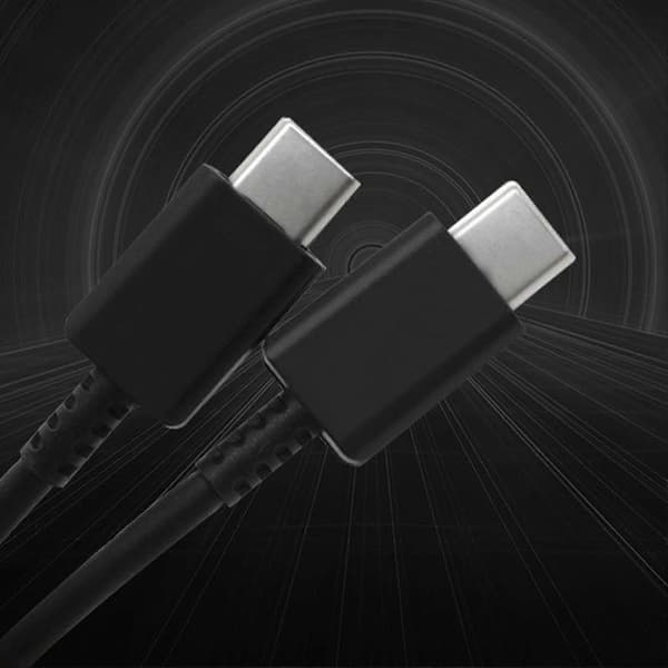 Typ C till Typ C Kabel PD Snabbladdning Flexibel Typ C Datakabel för Android för Note 10 Telefon 1m Svart