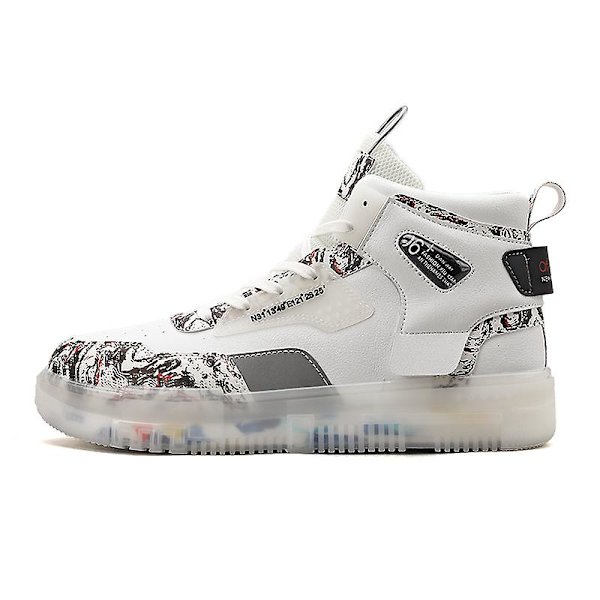 Herre Sports Løbesko Basketballsko Åndbare Sneakers Fr9966 White EU 41