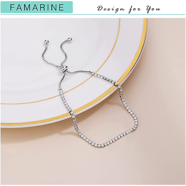 Cz Lång Halsband. Rhinestone Bar Y Lariat Halsband Silver Tone För Kvinnor Födelsedag Style1