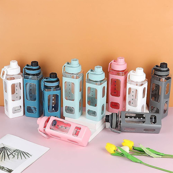 Plast Vattenflaska Med Sugrör, 700/900ml Plast Vattenflaska, Enkel Bärbar Sport Pojke Flicka Vattenkopp