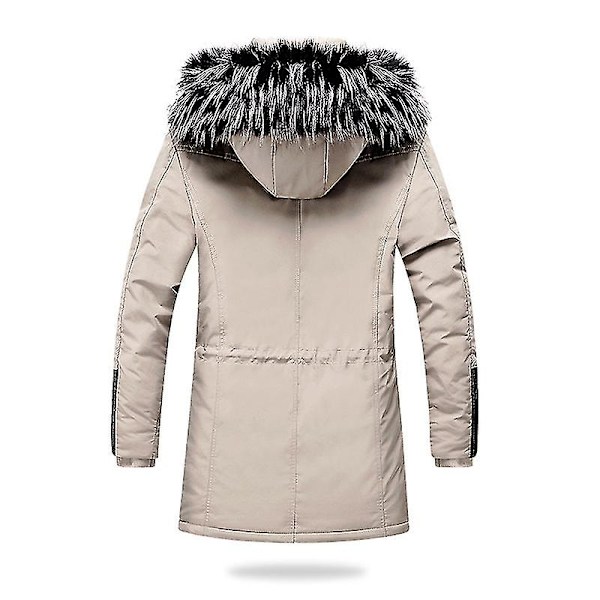 Miesten takki, valkoinen pehmotakki, talvitakki, puuvillatakki, hupullinen lämmin ulkotakki vetoketjulla 2XL Green