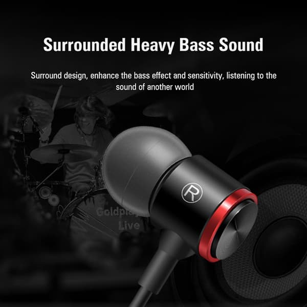 In-ear Gaming Headset Metal Bas Tung Støjreducerende PC Kablet Headset Bas Hovedtelefoner