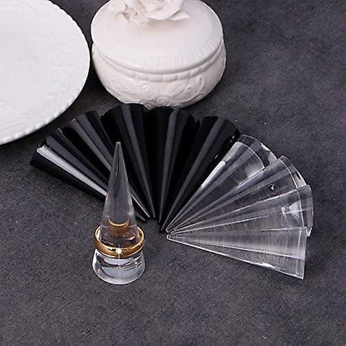 2 stk. Akryl Smykker Ring Display Holder Solid Kjegleform Fingerring Stativ Enkel Ring Display Støtteholder Dekorative Displaystativer For Smykker