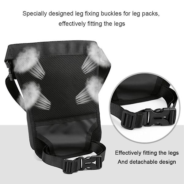 Ny utomhuscykelbenväska vattentät handväska crossbodyväska sport bergsklättring fiskeväska black