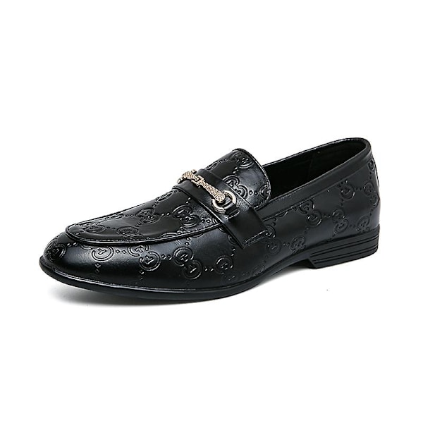 Herre Klassiske Moderne Formelle Oxfords Snøresko Lædersko Casual Sko a7755 Black EU 40