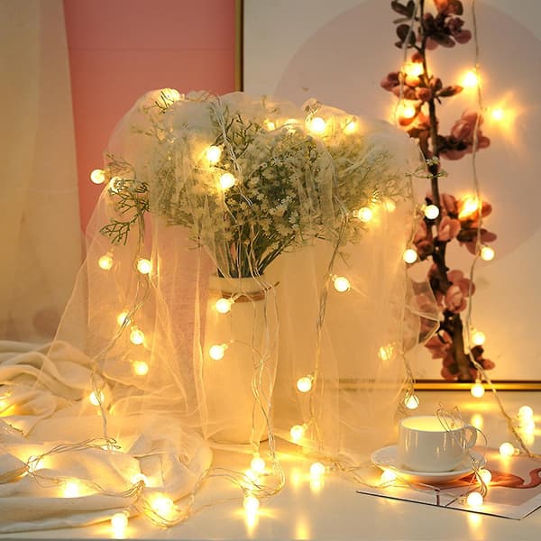 LED Krystal Kugle Boble Lys 100 Lys 10 Meter Plug-in Model Justerbar