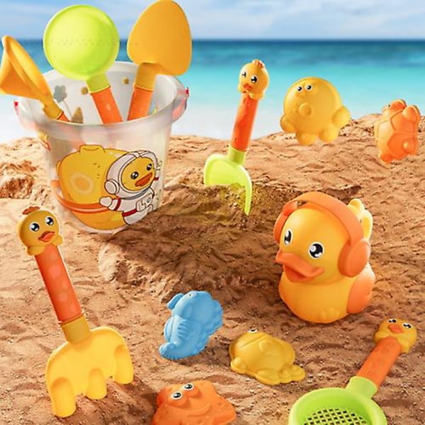 Strandleksaker Sandslottsset för barn, Sandformar 14pcs