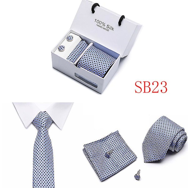 Herr slips slips presentförpackning 5 delar kostym grupp slips affärs formell bröllop slips B23