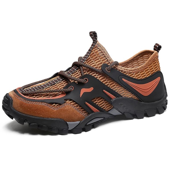 Herrsneakers Löptennisskor Lättviktsventilerande Sport Athletic 3F9333 Brown EU 38