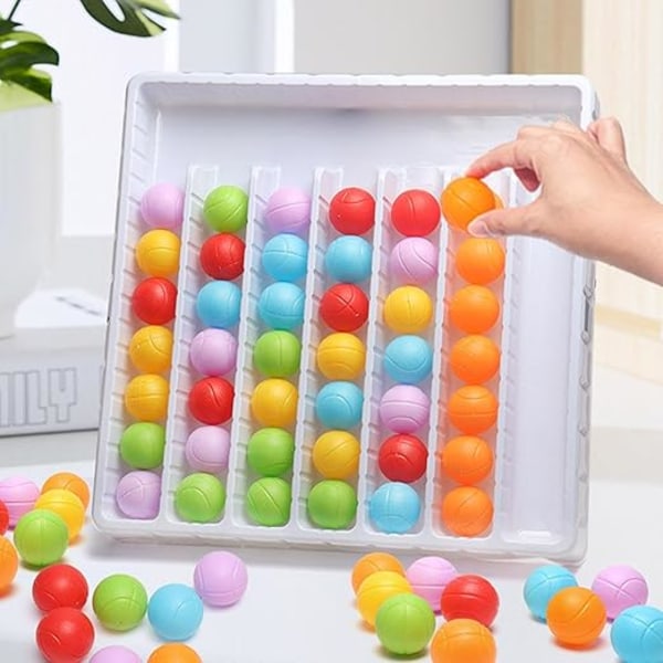 Färg sortering boll spel, färg boll sortering spel - Färgglada bollar sensoriskt pussel - Interaktivt pussel pedagogiskt brädspel för barn