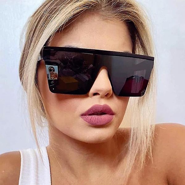 2023 Oversized neliönmuotoiset aurinkolasit naisille, vintage, suuret kehykset, muoti aurinkolasit naisille/miehille, Gafas De Sol LeopardDoubleTea Free cloth