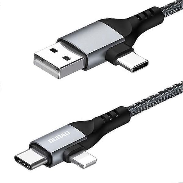 DUDAO L20Pro 1m USB / Type-C till Type-C / iP Laddningskabel PD 100W Flätad Datakabel