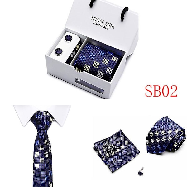 Herr slips slips presentförpackning 5 delar kostym grupp slips affärs formell bröllop slips B02