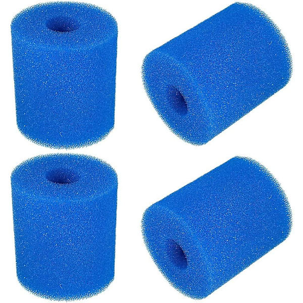 4-pack filter för simbassäng, medelstort filter för bubbelpool, skumfilter