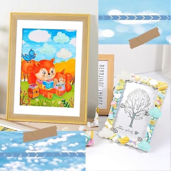 1 Æske 40 stk. Sky Cabochon Mini Resin Cabochons Flatback Dejlige Glitter Skyer Hvid Blå Regnbue Iridescent Belægning Søde Resin Charms til DIY Håndværk