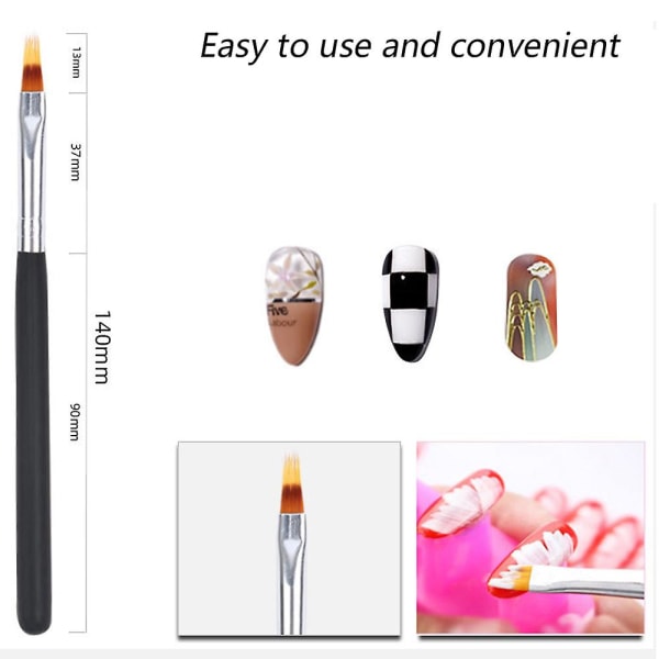 Spikpenna Spets Ombre Design Akryl Nagelkonst Pensel Set Ritning Målning Penna Manikyr Diy&salong Verktyg style  style1quantity  3pcs