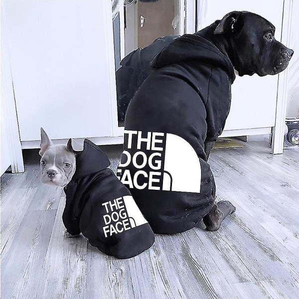 Kläder för husdjurshund/husdjurshundtröja, husdjursrock pullover fritidskläder för stora och små hundar Black2 M