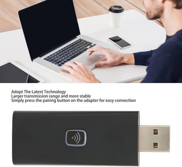 Bewinner Bluetooth-kontrolleradapter for /Switch/TV/Box/PC Gamepad, liten USB-omformer med trådløs spillhåndtak, Plug and Play