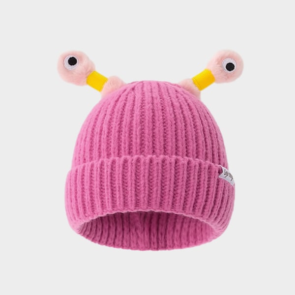 liten monster stickad hatt, föräldrar-barn beanie-mössa, rolig beanie mössa med ljus present för barn och vuxna