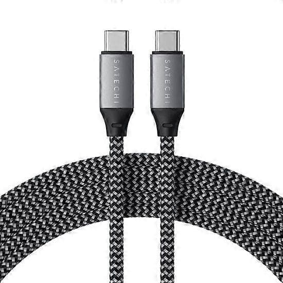 100 W USB-C–USB-C-kaapeli, harmaa