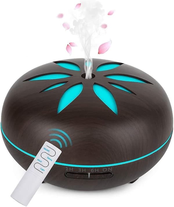 550ML Aroma Diffuser Ultralyd Nebulisator Luftfukter, Romluftfukter Aromaterapioljer Aromalampe m