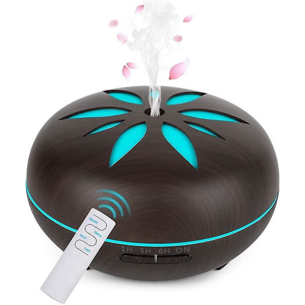 550ML Aroma Diffuser Ultralyd Nebulizer Luftfugter, Rumluftfugter Aromaterapi Olier Aromalampe m