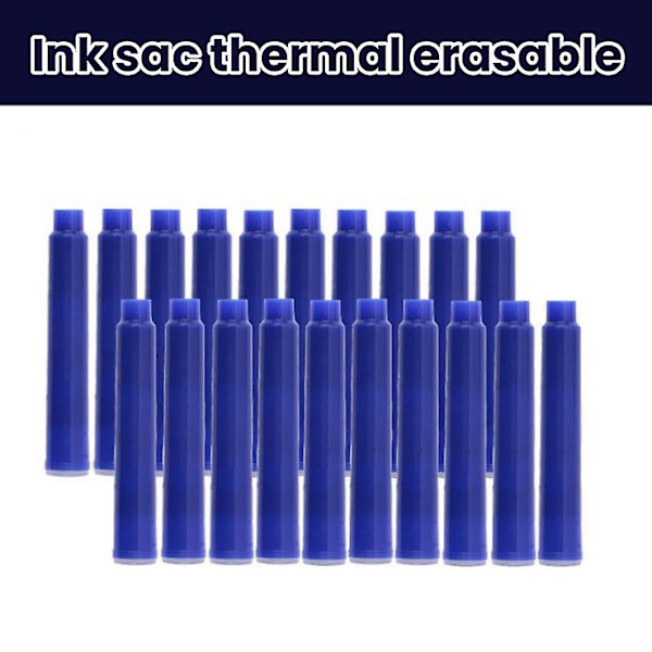 Lämpöpyyhittävät mustekapselit 3,4 mm täyttöpakkaukset koti- ja toimistotarvikkeisiin Crystal Blue 100 Pens