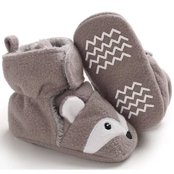 Baby Unisex-baby Hyggelige Fleece Sutsko Fox grey 13cm