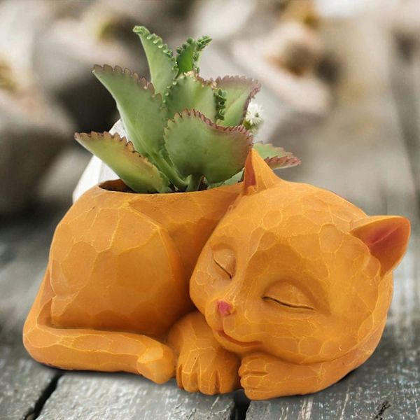 Nyhet Lat Katt Blomkruka Innovativ Katt Suckulent Blomkruka Dekorativ Djur Blomkruka