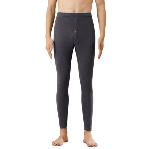 Vadderade tjocka höstbyxor herrarnas varma byxor vintertröja linjebyxor foderbyxor 4XL 185-94A Light Grey
