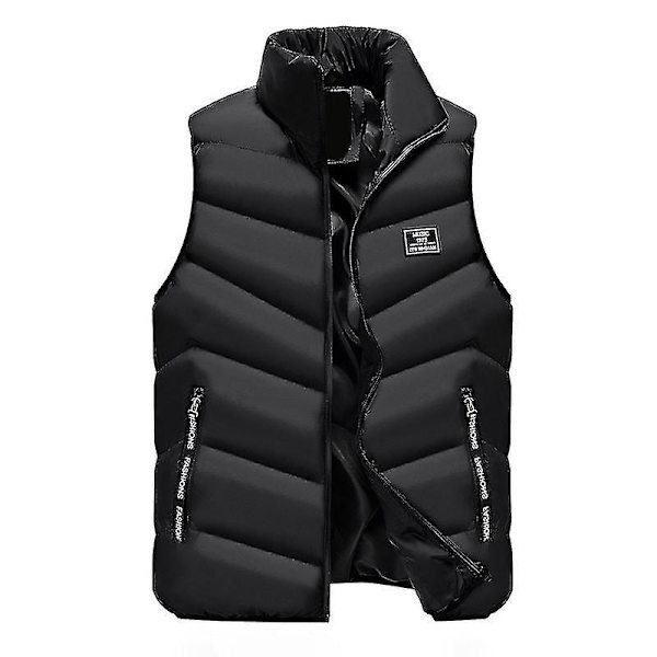 Herr Vinter Väst Dragkedja Ståkrage Dunväst Herr Ytterkläder Ärmlös Herr Väst XL Dark Blue
