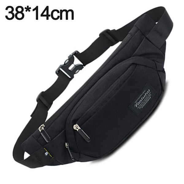 Crossbody Vyötärölaukku, Vyölaukut, Säädettävä Vyö Matkailuun Urheiluun Juoksuun Vapaa-aikaan black